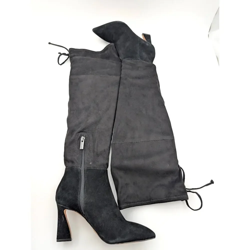 Vince Camuto Taplana Pointed Toe Over the Knee Boots Black Size US5M EU35